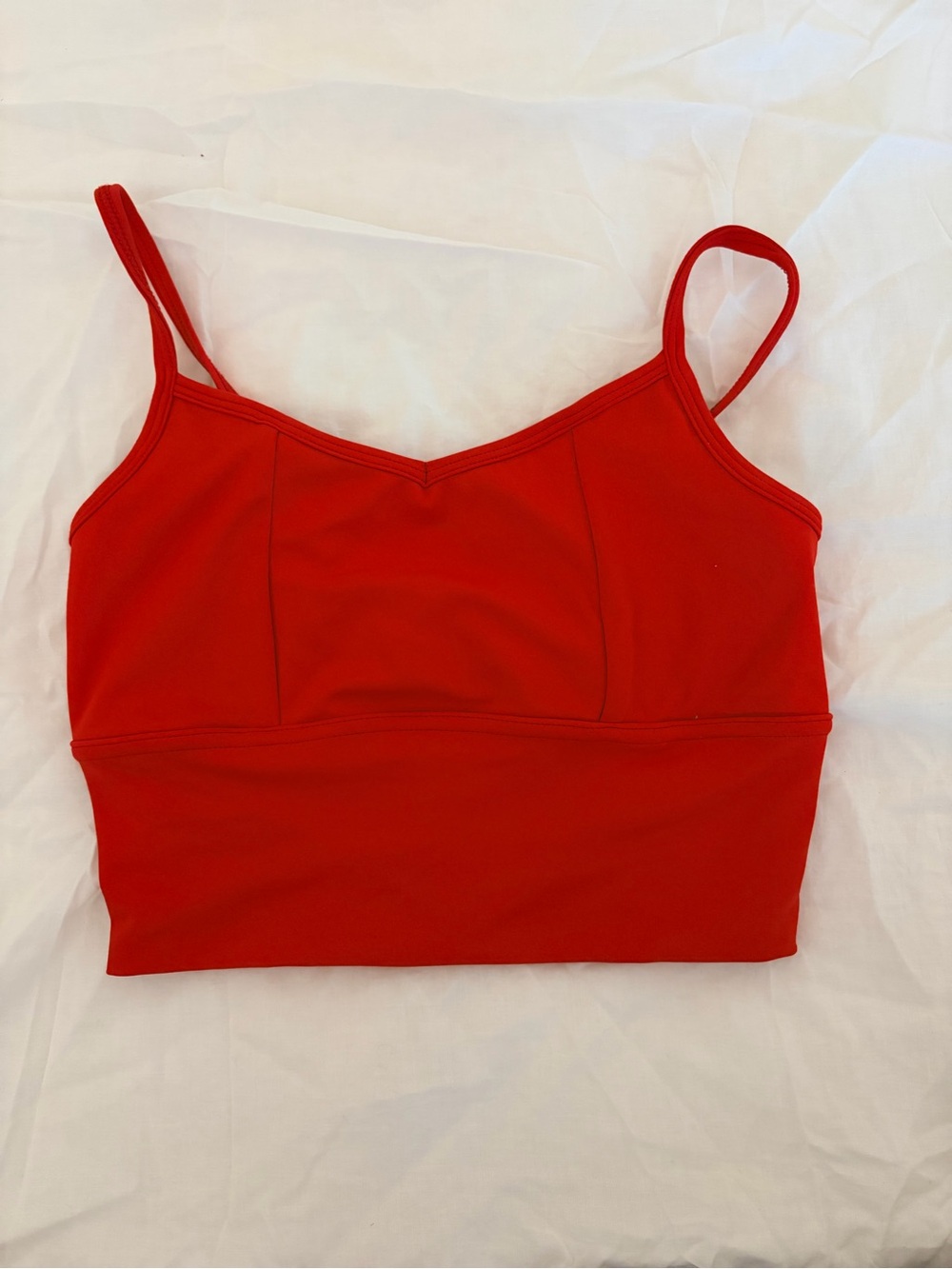 Five Dancewear Red Cropped Activewear Tank Top Sports Bra